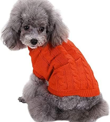 Small Dog Sweaters Knitted Pet Cat Sweater Warm Dog Sweatshirt Dog Winter Clothes Kitten Puppy Sweater