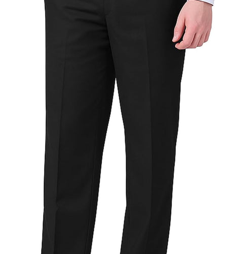 Mens Classic Slim Fit Fit Stretch Flat Front Slacks Dress Pants
